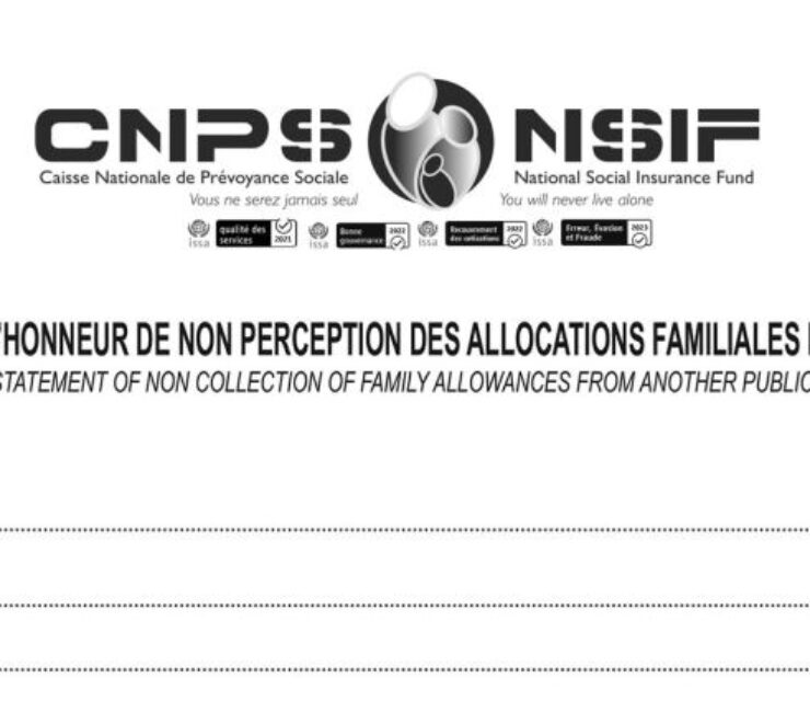 Attestation sur l’honneur de non-perception d’une allocation familiale d’un autre régime public