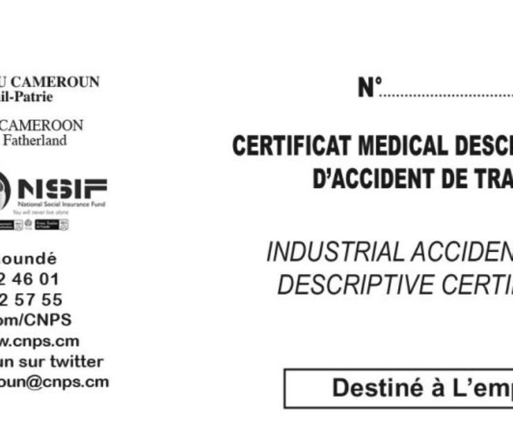 Certificat Médical descriptif Final d’Accident de travail, CNPS Cameroun, PDF