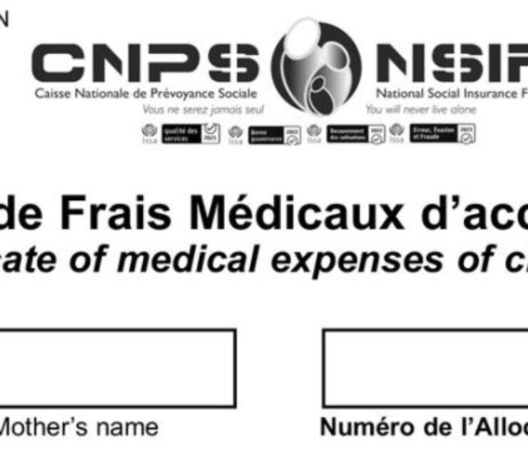 Certificat frais médicaux d’accouchement, CNPS Cameroun, PDF