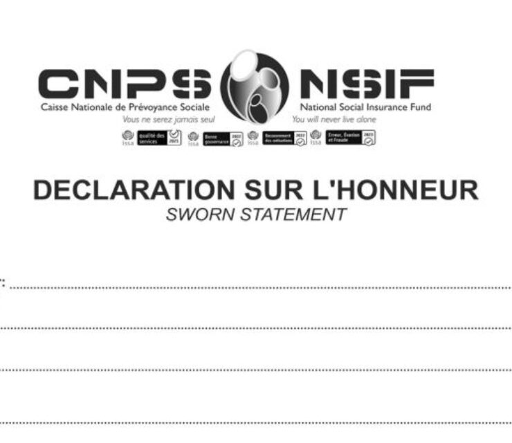 Déclaration sur l’honneur (garde d’enfant), CNPS Cameroun, PDF