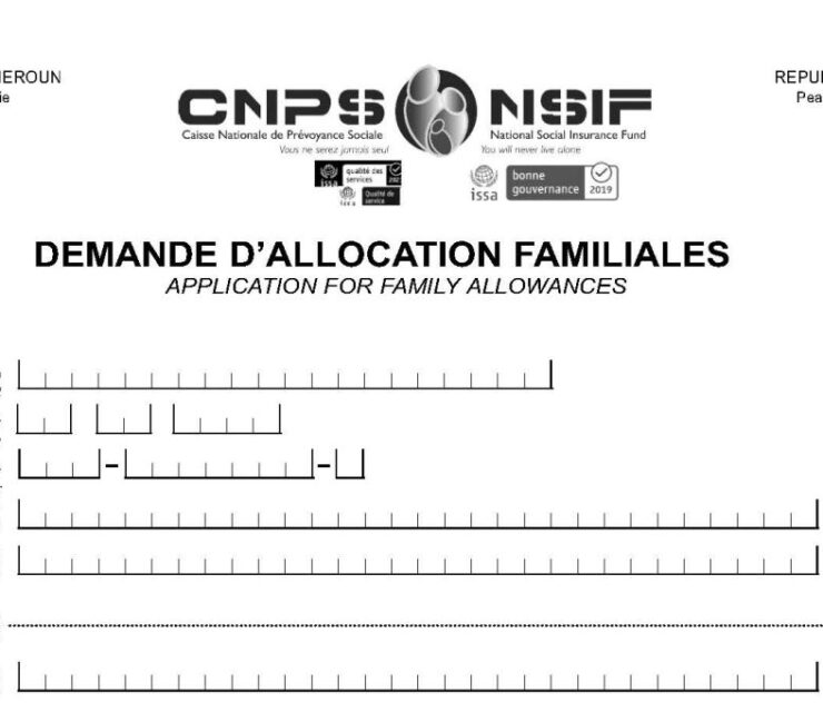 Demande Allocation Familiale, CNPS Cameroun, PDF
