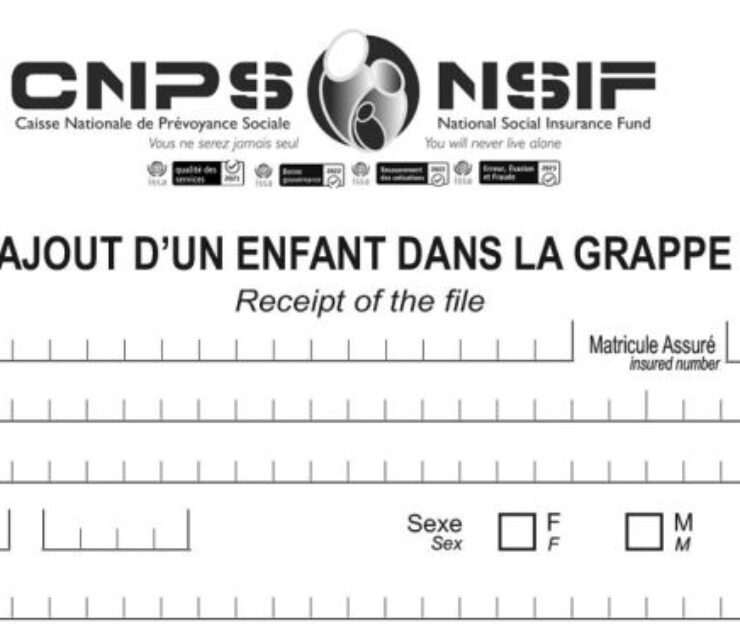 Demande d’ajout d’un enfant dans la grappe familiale, CNPS Cameroun, PDF