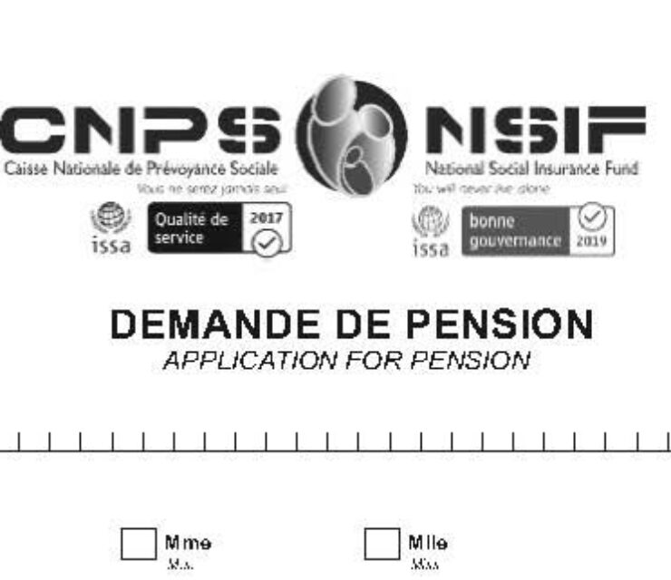 Demande de pension, CNPS Cameroun, PDF
