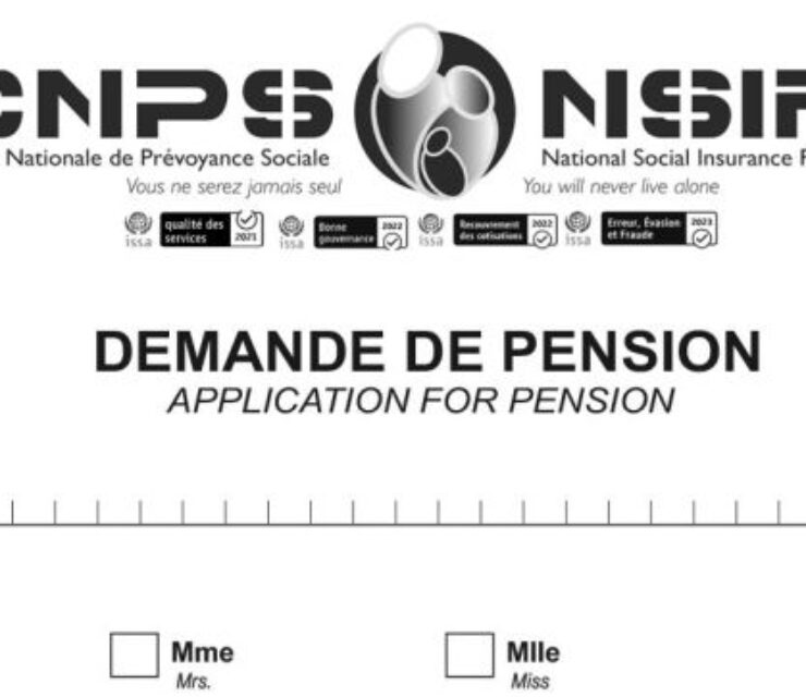 Demande de pension (assuré principal ou survivant), CNPS Cameroun, PDF